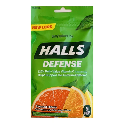 Halls Defense Vitamin C Cough Drops -30 Drops 1