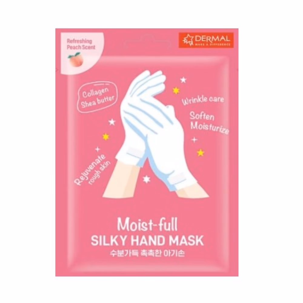 Dermal Moist Full Silky Hand Mask (Peach)