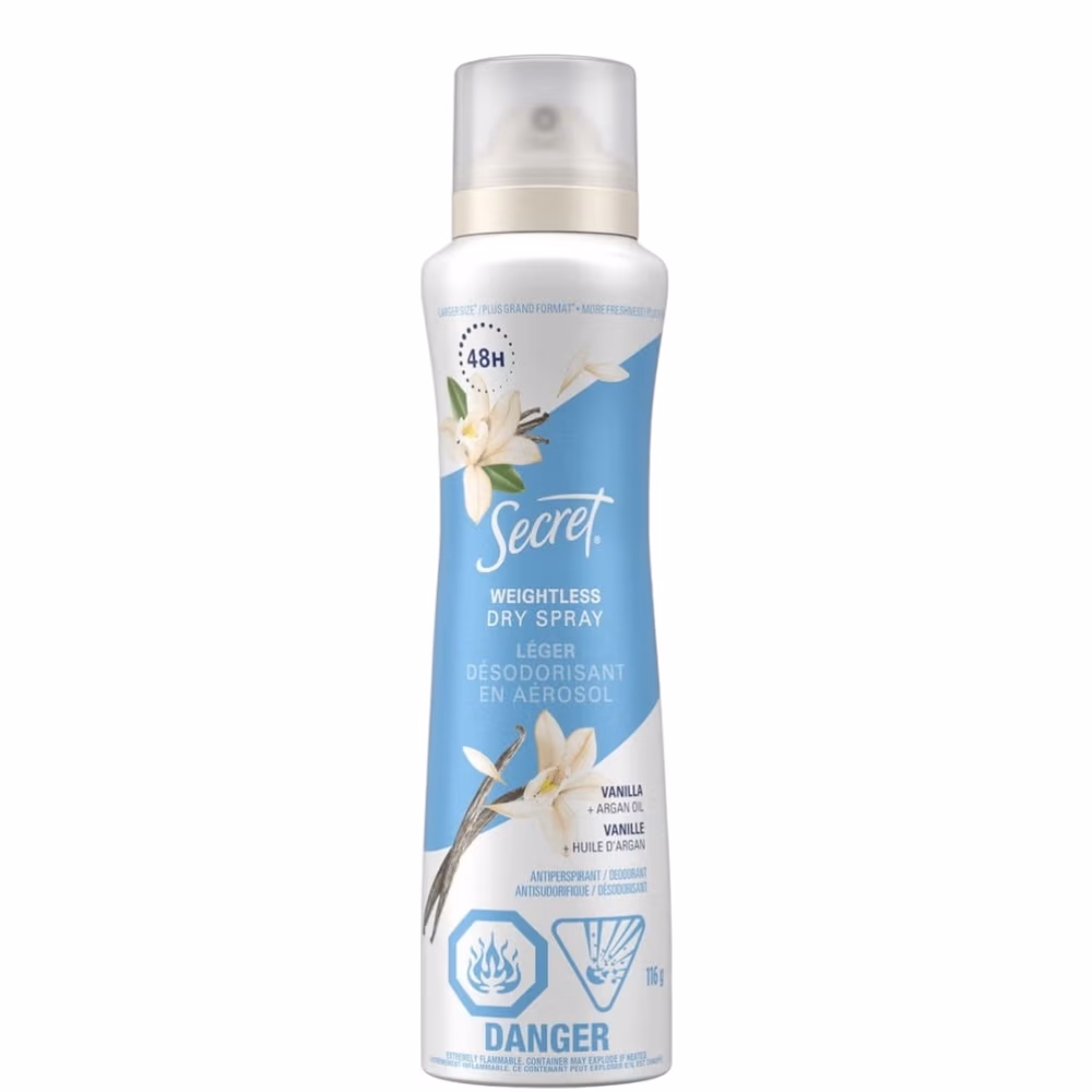 Secret Weightless Dry Spray Vanilla 116 Grams 1