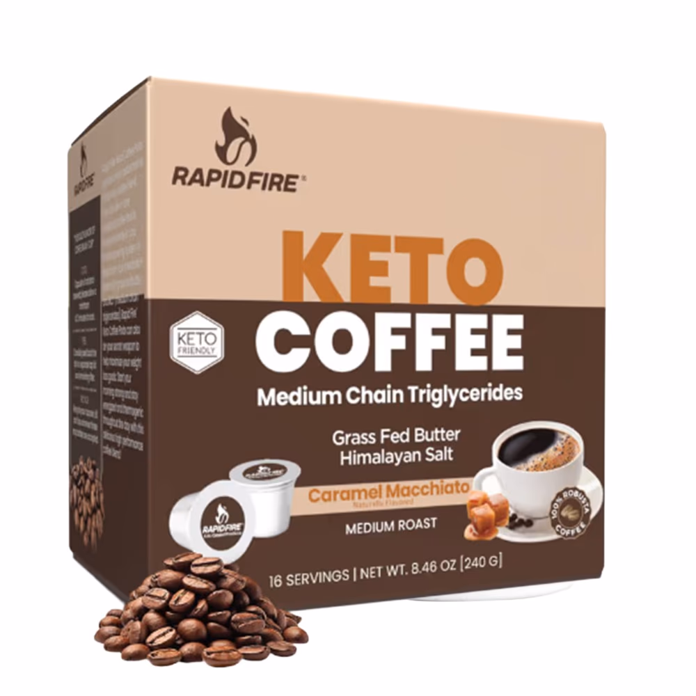 Rapidfire Ketogenic Coffee Pods Caramel 240g