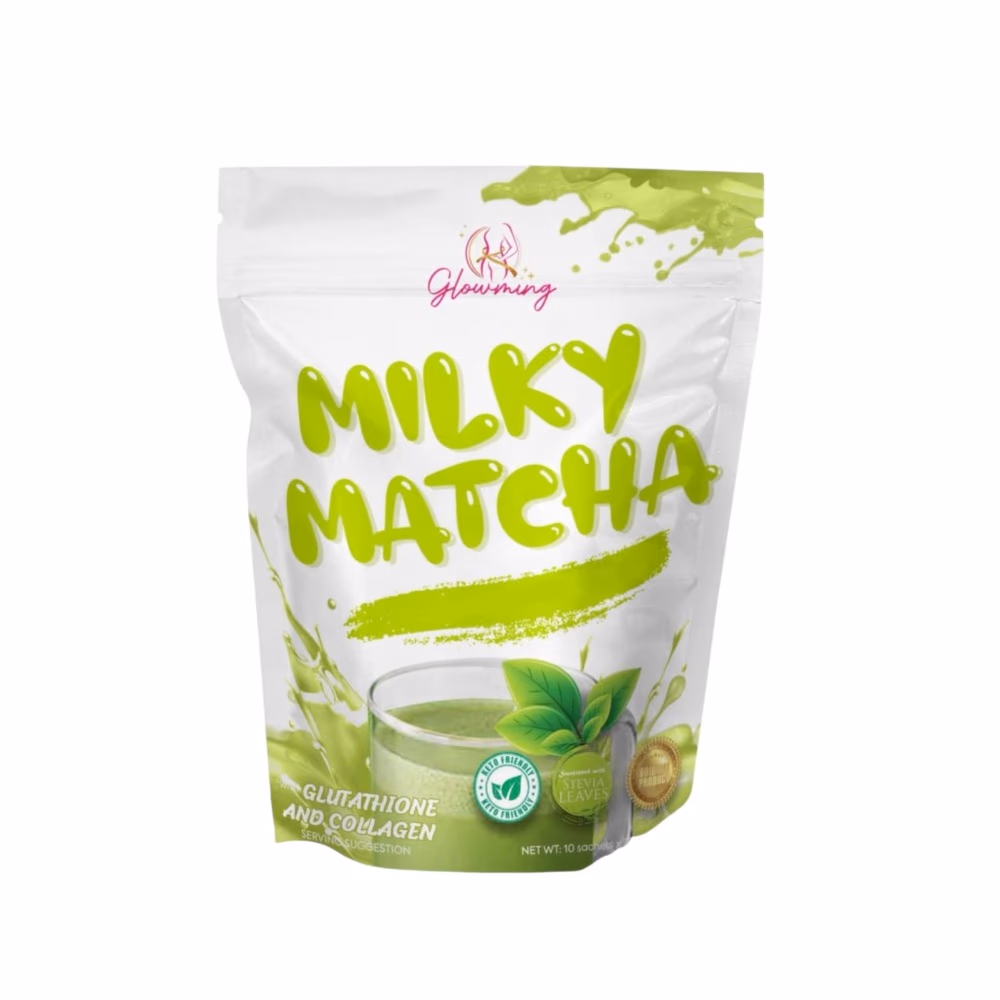 Glowming Milky Matcha Glutathione & Collagen Matcha Latte Drink Mix 10 Sachets x 20g