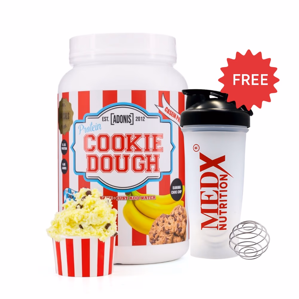 Adonis Casein Protein Cookie Dough Banana Choco Chip 1Kg