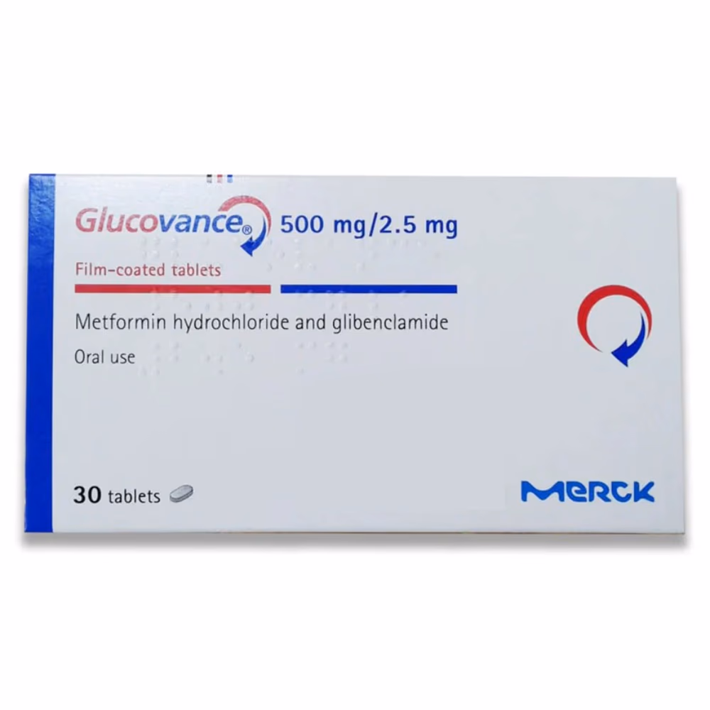 Glucovance 500mg/2.5mg Tablet | Pack of 30 1