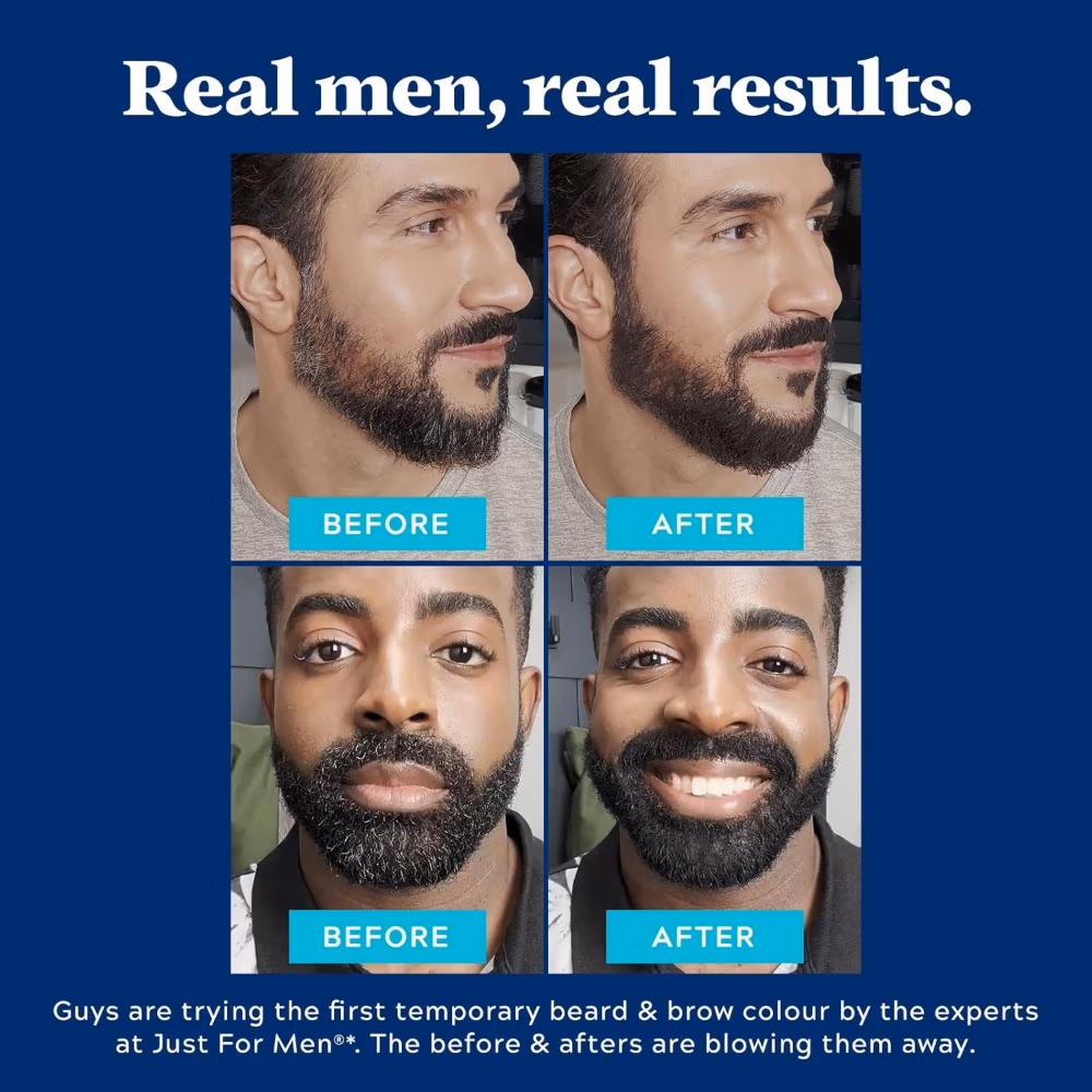 Just For Men 1-Day Beard & Brow Color Dark Brown Black 9g 4