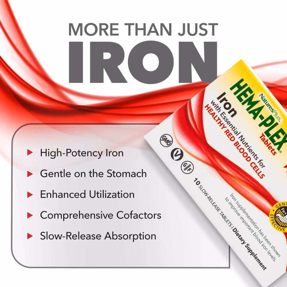 Natures Plus  Hema-plex Iron Tablet 10s 3