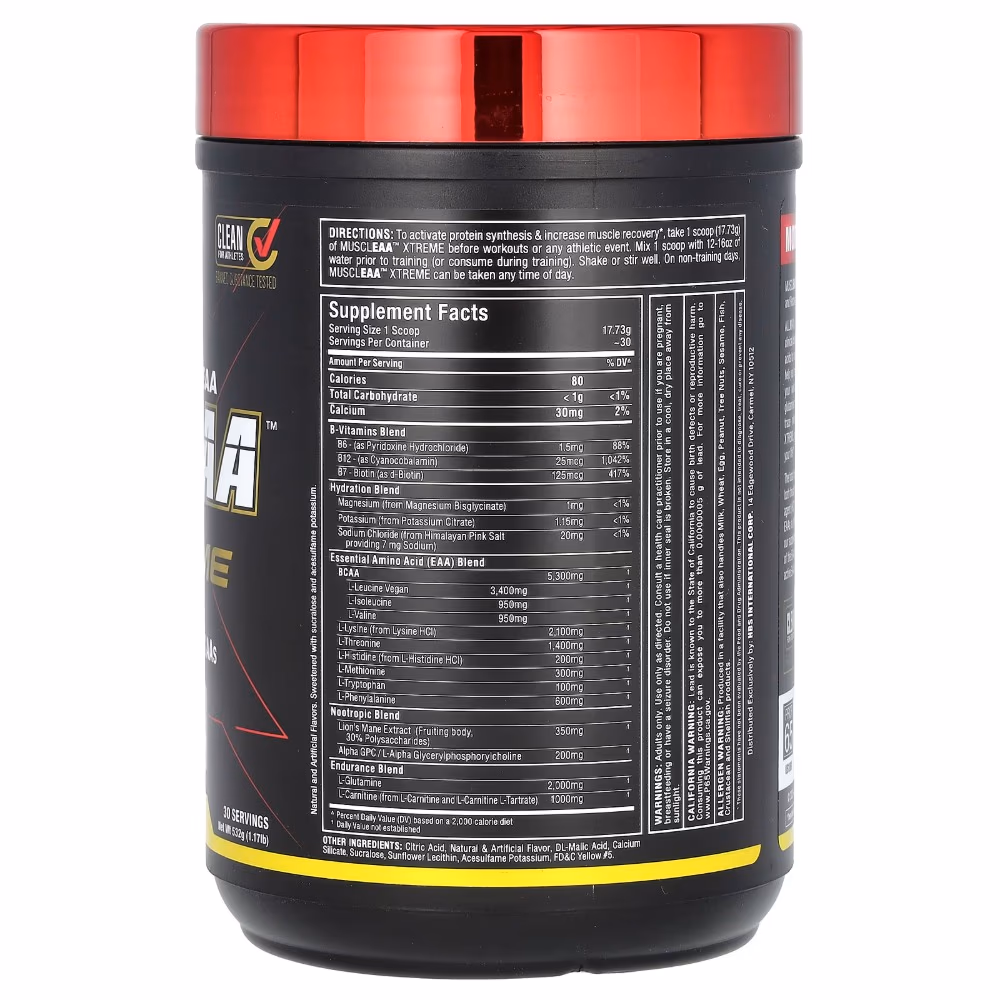ALLMAX MusclEAA Xtreme – Essential Amino Acid & BCAA Intra-Workout Powder – Pina Colada, 532g 2