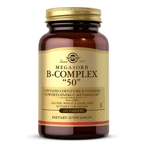 Solgar Megasorb B-Complex 50 -100 Tablets