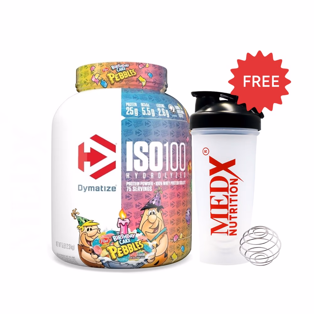 Dymatize ISO 100 Whey Zero Carb Birthday Cake Pebbles 5lb 1