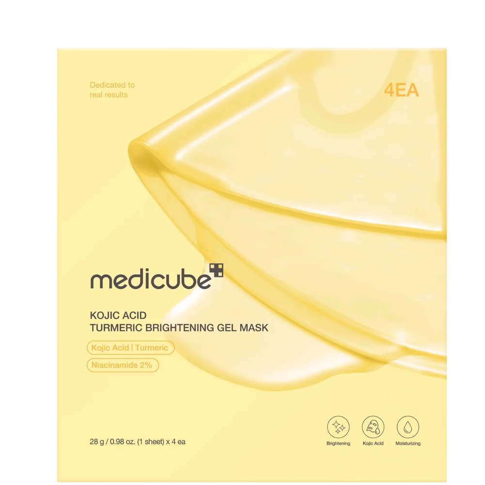 Medicube Kojic Acid Turmeric Bright Gel Mask- 4 Sheets