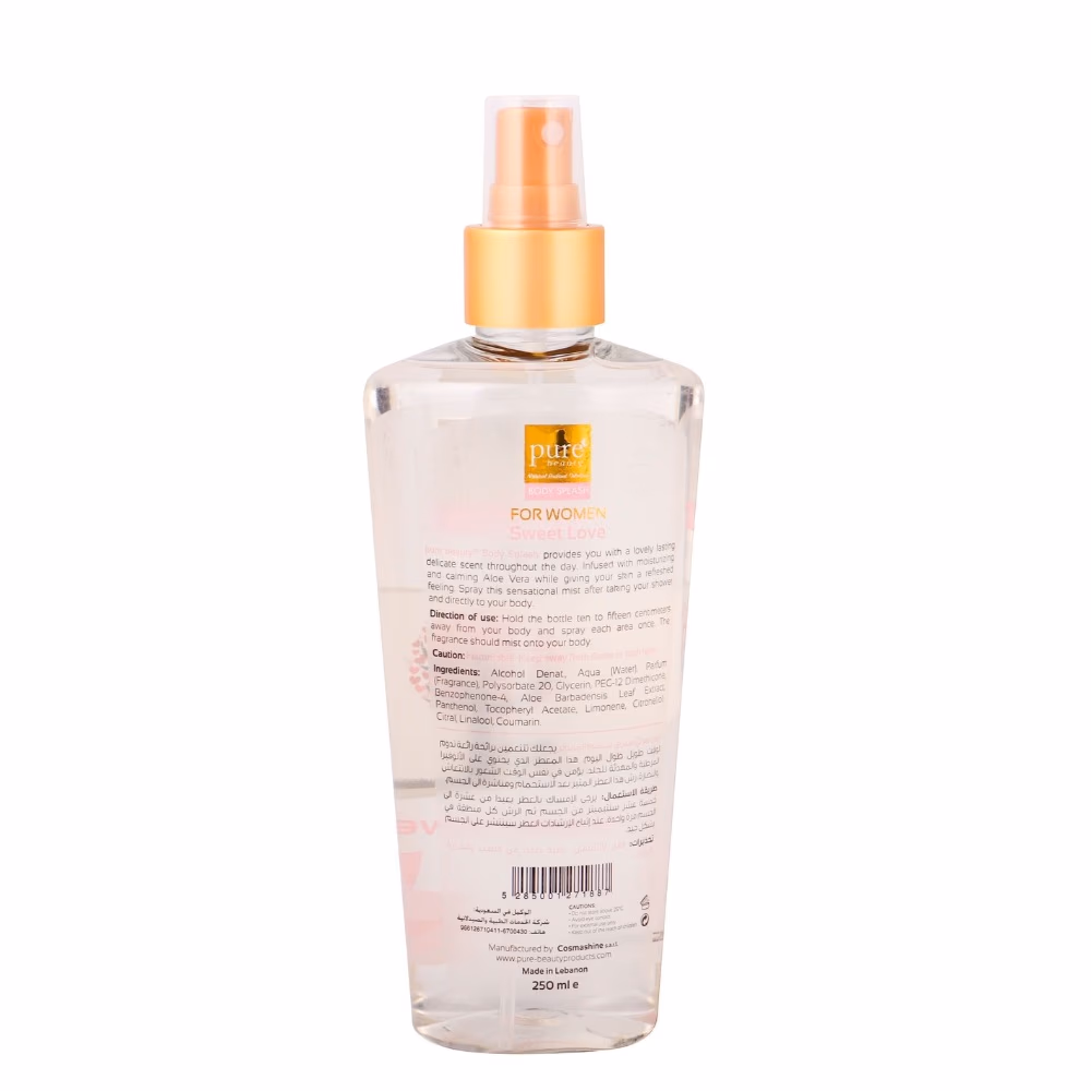 Pure Beauty Body Splash Sweet Love For Women Sweet Love 250ml 3