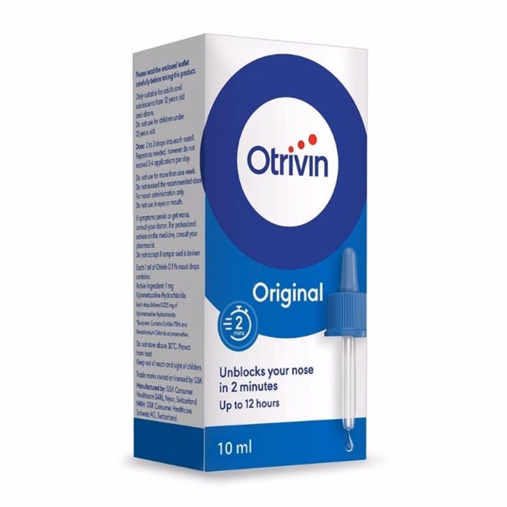 Otrivin 0.1% Adults Nasal Drops 10ml