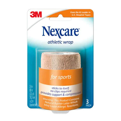 3M Nexcare Athletic Wrap 3 Inches x 2m - Beige Color - Pack Of 1 1