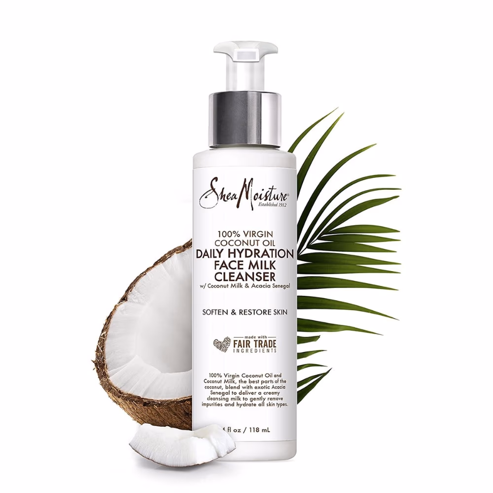 SheaMoisture 100% Virgin Coconut Oil Daily Hydration Face Milk Cleanser (118ml)  2