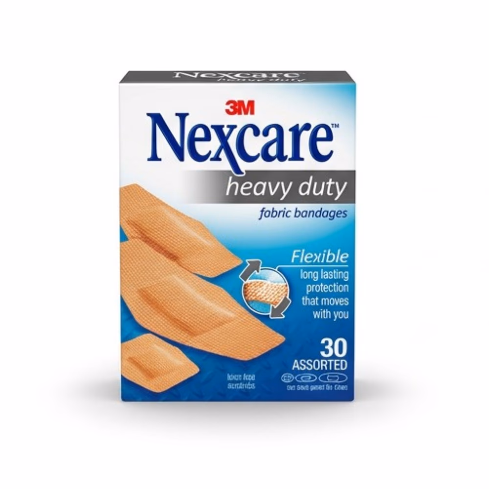 NEXCARE HEAVY DUTY FLEXIBLE FABRIC BANDAGES 665-30 ONE SIZE 30 CT
