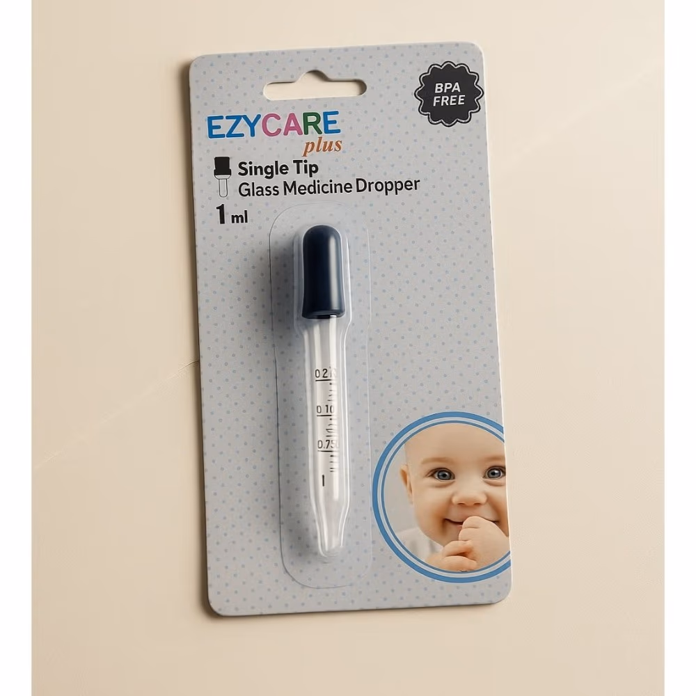 Ezycare Straight Tip Glass Medicine Dropper 