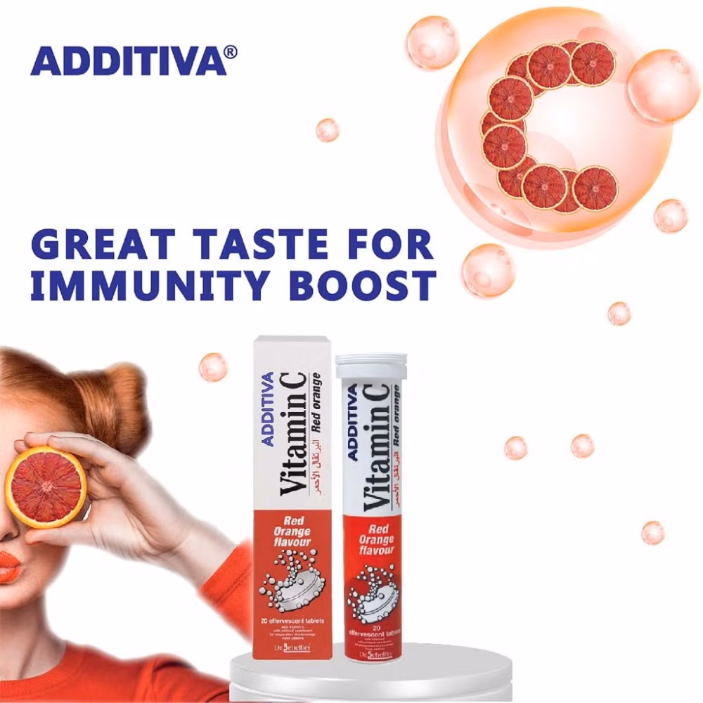 Additiva Vitamin C 1000mg Red Orange Effervescent Tablets (20's) 2