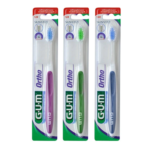 GUM Ortho Toothbrush (124) Soft - Assorted Color 1