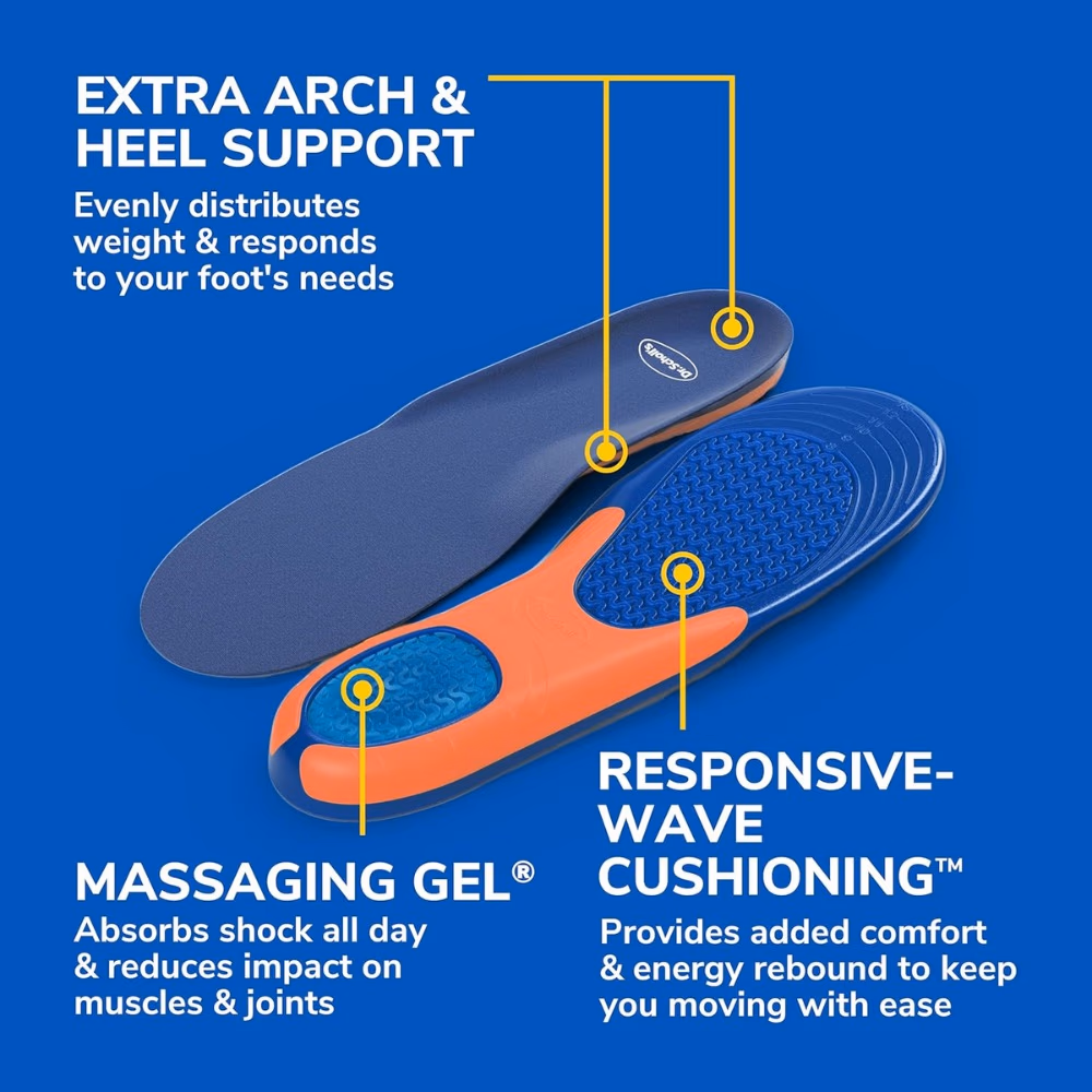 Dr Scholls Extra Comfort Insole Massaging Gel Men 1 Pair 5