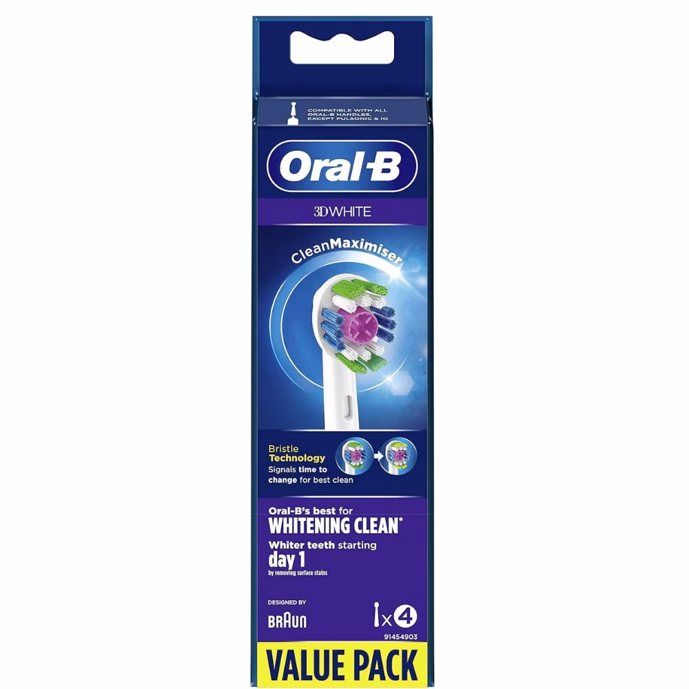 Oral-B 3D White Toothbrush Head 4S 1