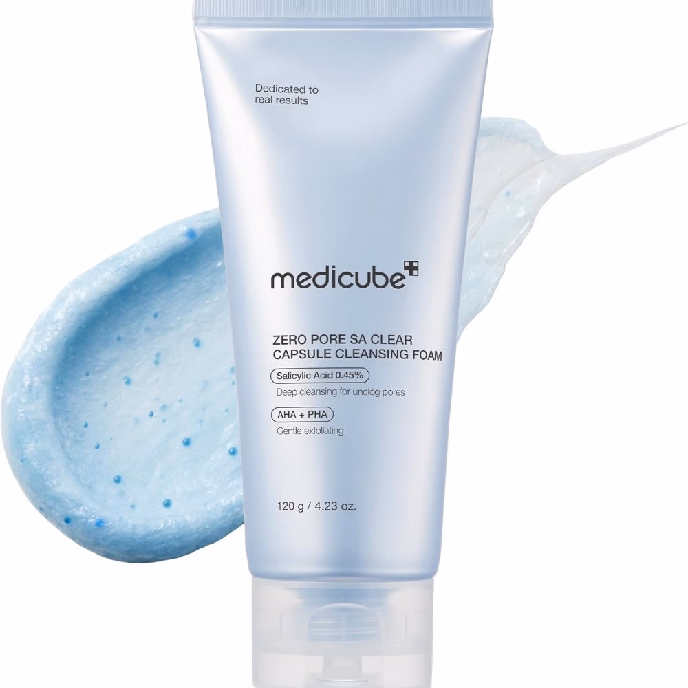 medicube zero pore sa clear cap cleansing foam 120g