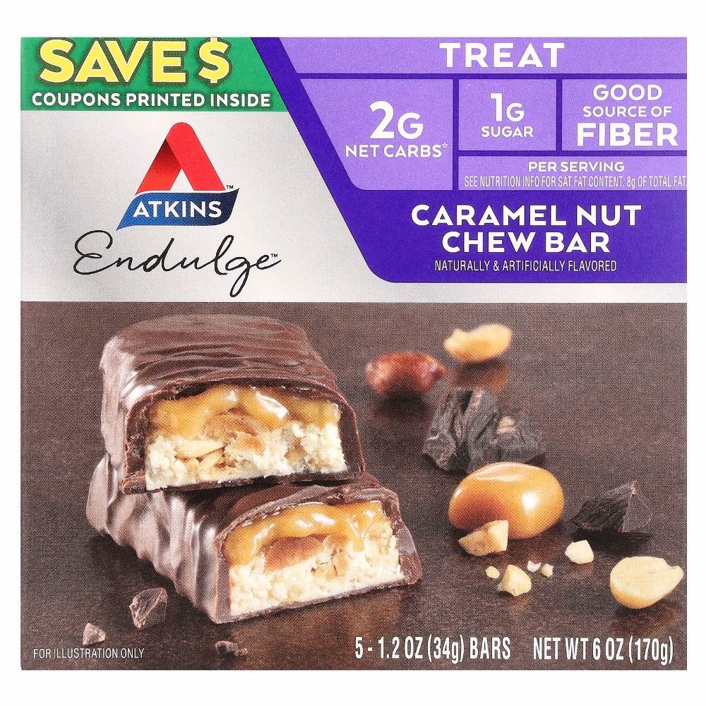 Atkins Endulge Caramel Nut Chew Bar 5s