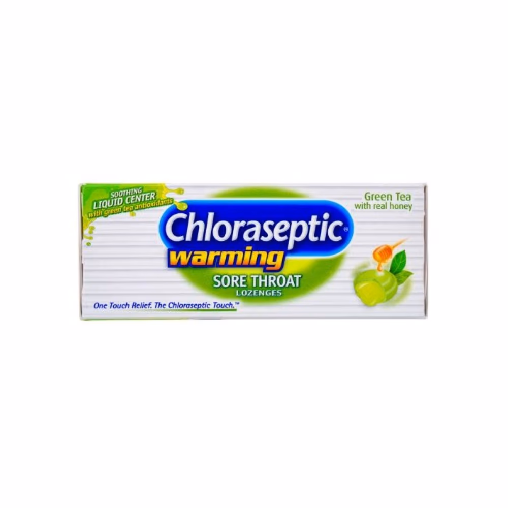 Chloraseptic Warming Sore Throat Green Tea Lozenges 18s 5