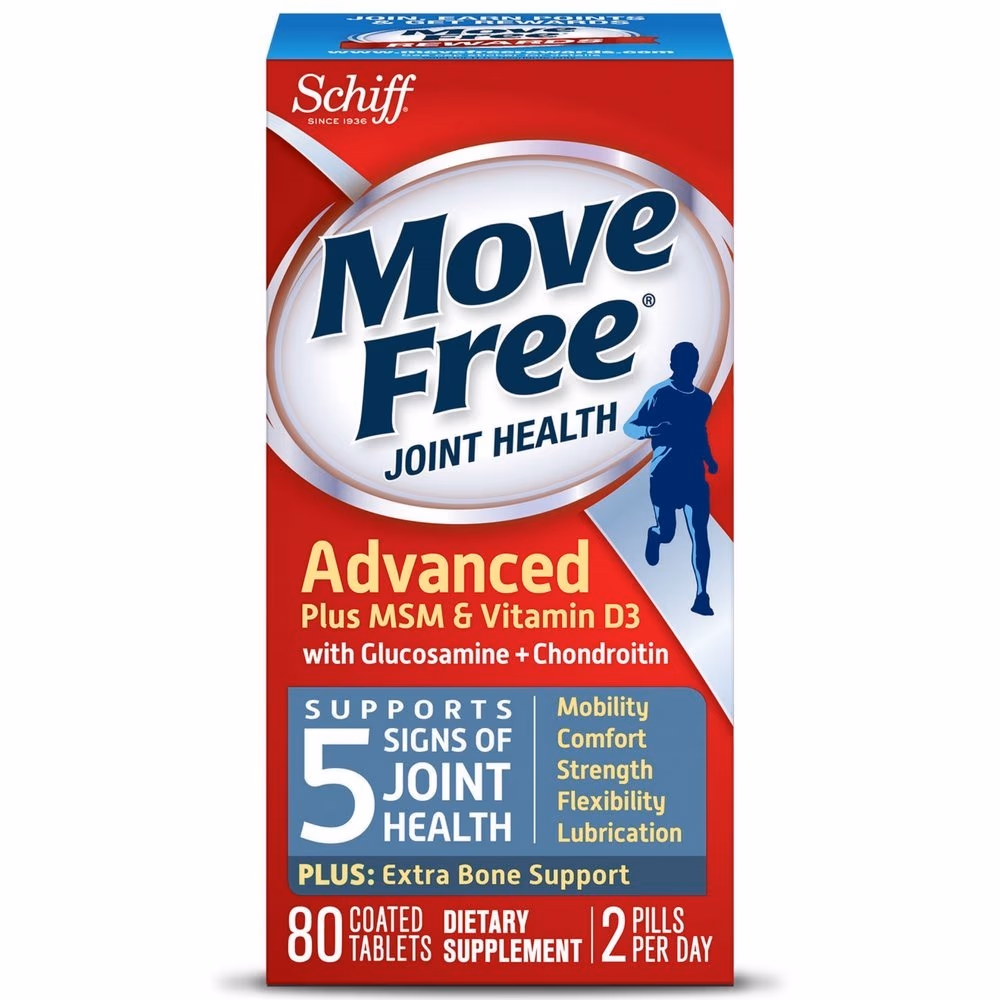 Schiff Move Free Joint Advanced MSM + Vitamin D3 80 Tablets
