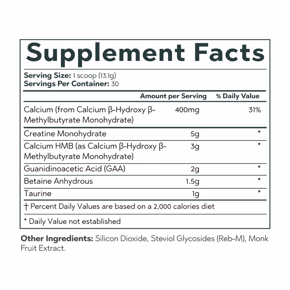 Revive Creatine + HMB 393gm – Unflavored | Clinically Dosed for Muscle Retention & Performance 2