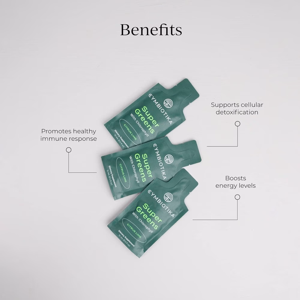 Cymbiotika Super Greens with Chlorophyll – Citrus Lime | Daily Greens Liquid Supplement | 30 Pouches x 15ml 2