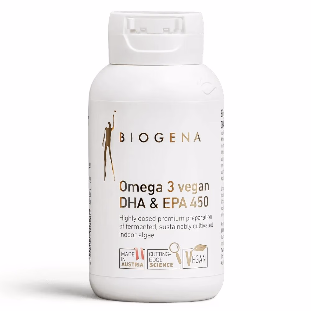 Biogena Omega 3 DHA & EPA 450 Vegan 90 Capsules – Plant-Based Omega-3 Supplement 1
