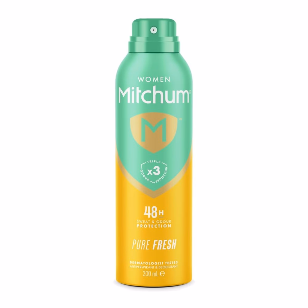 Mitchum Women's Pure Fresh 48HR Triple Odour Protection Antiperspirant and Deodorant Spray 200ml Long Lasting Sweat and Odour Protection 1