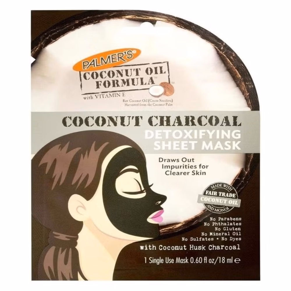 Palmers Coconut Charcoal Sheet Mask 18ml