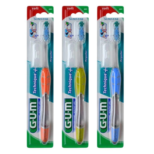 GUM Technique+ Toothbrush (490) Soft - Assorted Color
