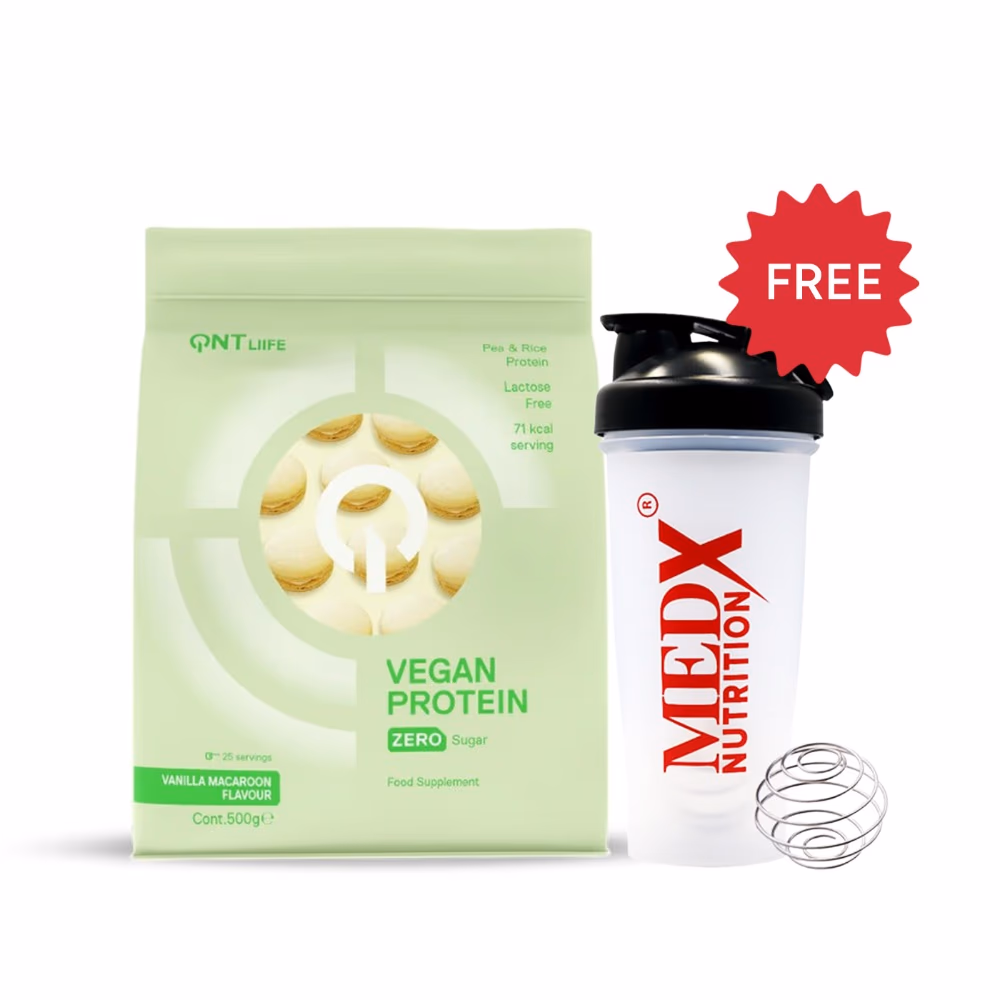 QNT Liife Vegan Protein Vanilla Macaroon Flavor 500g