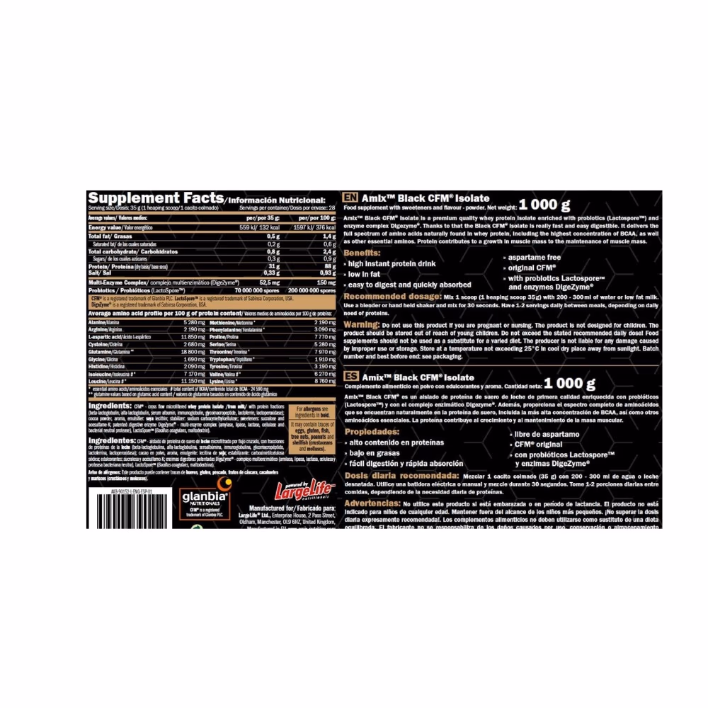 Amix Black CFM Isolate Original Cookie 1kg 2