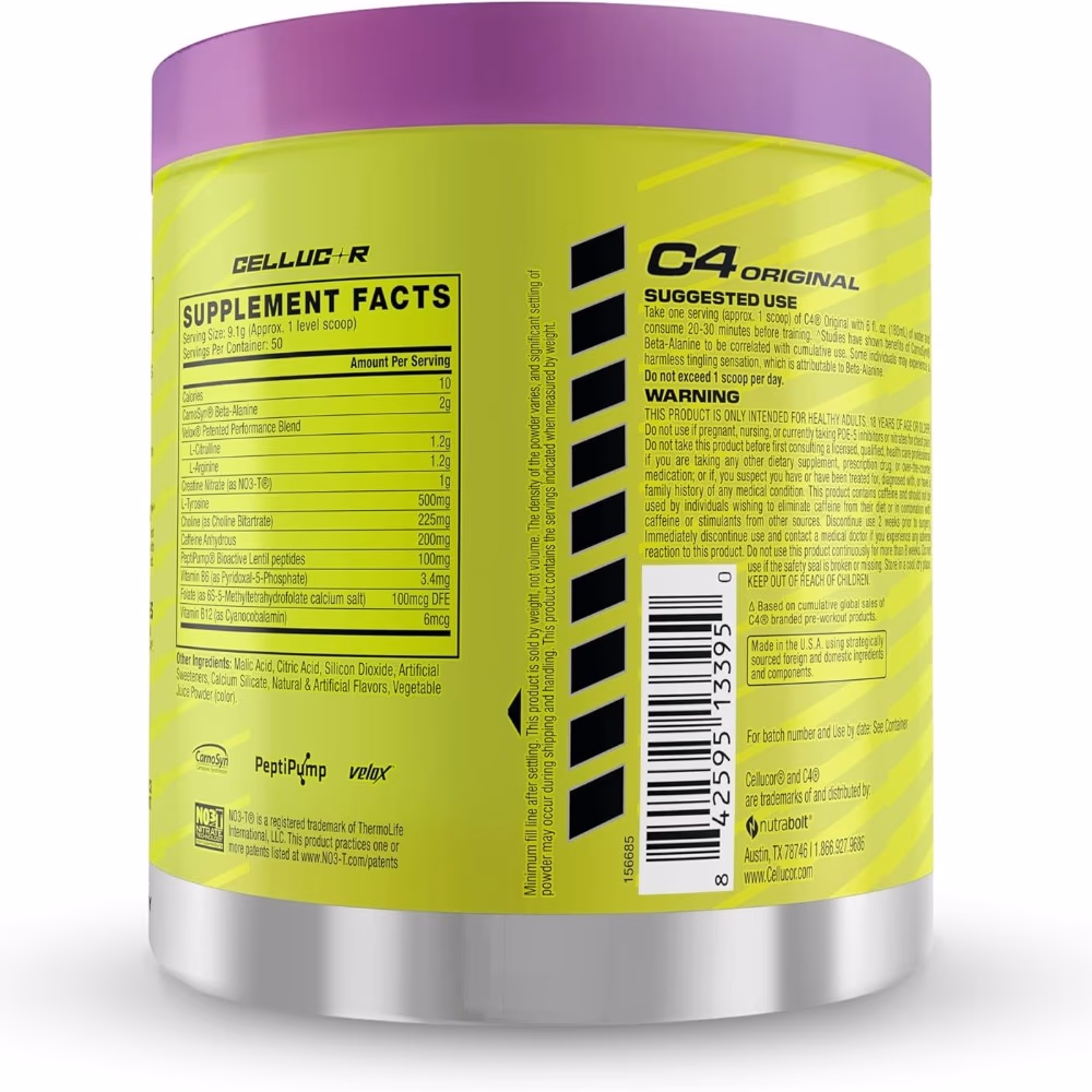 Cellucor C4 Original Grape 50 Servings – Pre-Workout Supplement 3