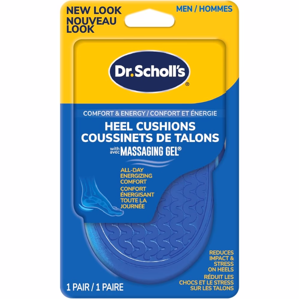 Dr Scholls Heel Cushions Massaging Gel Men -1 Pair
