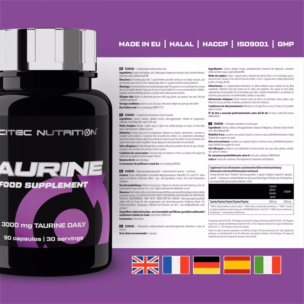 Scitec Nutrition Taurine 3000mg 90 Capsules