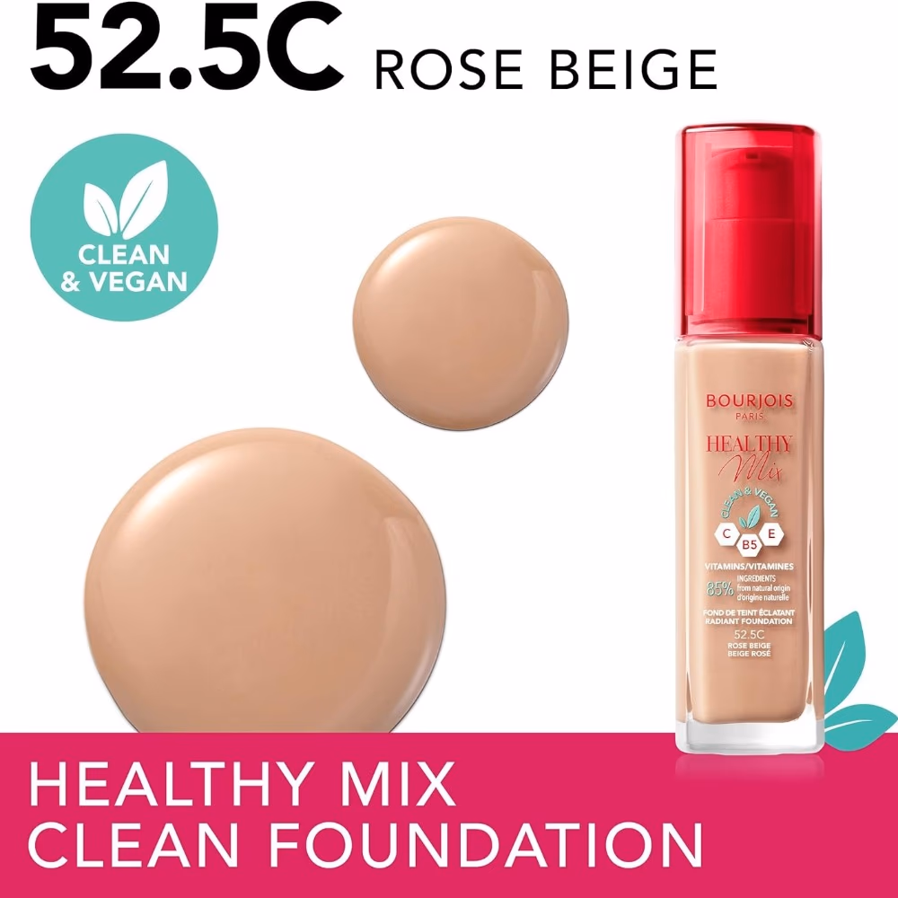 Bourjois Healthy Mix Foundation 52.5C Rose Beige 30ml 3