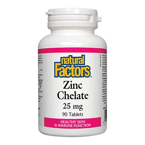 Natural Factors Zinc Chelate 25mg 90 Tablets 1