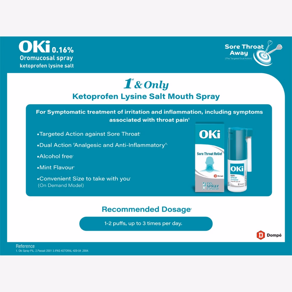 OKI Oromucosal Spray 0.16% 15ml 2