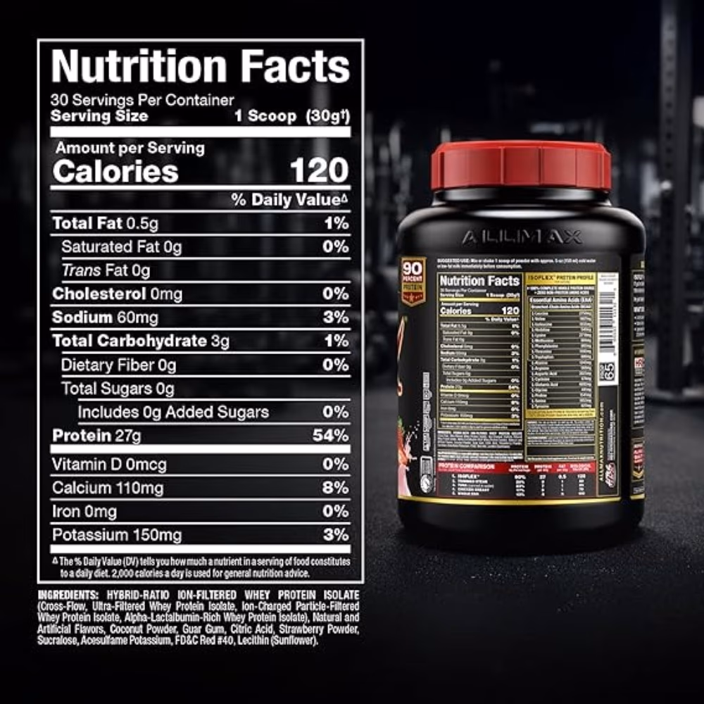 Allmax Isoflex Isolate Whey Protein Strawberry 2Lb 2