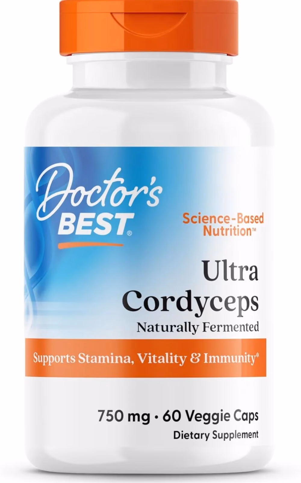 Doctor's Best Ultra Cordyceps 750mg, 60 Vegetarian Capsules