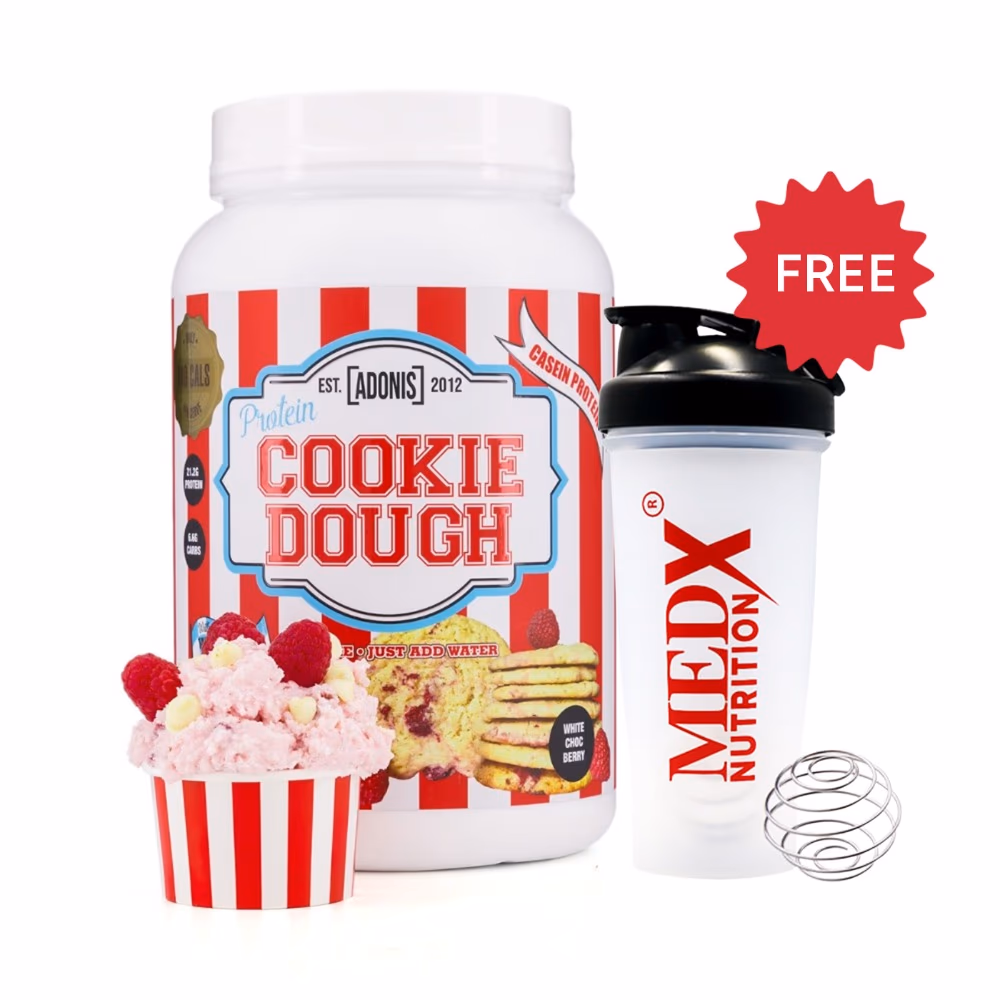 Adonis Casein Protein Cookie Dough White Chocolate Berry 1Kg