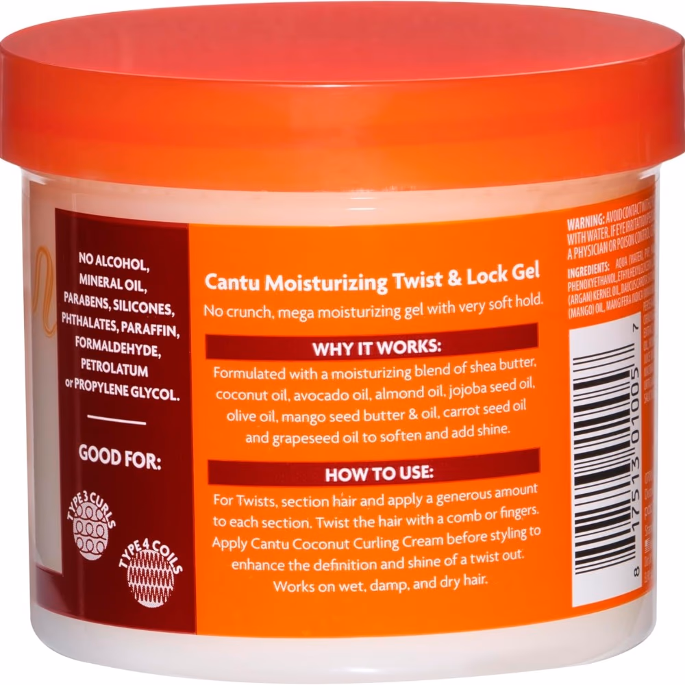 Cantu Moisturizing Twist &amp; Lock Gel 370gm 3