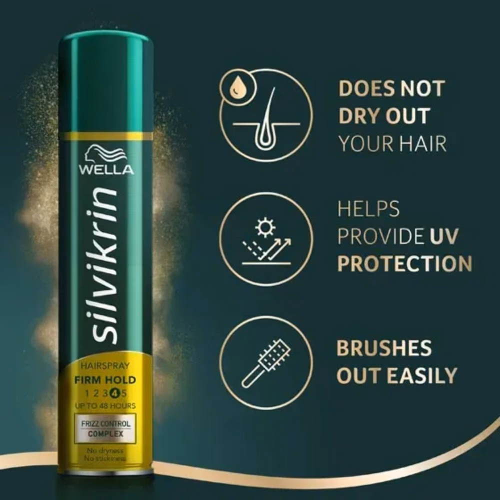 Wella Silvikrin Firm Hold 4 Hairspray 250ml 5