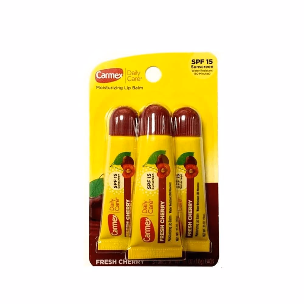 Carmex Daily Care Lip Balm SPF15 Fresh Cherry 3x10g