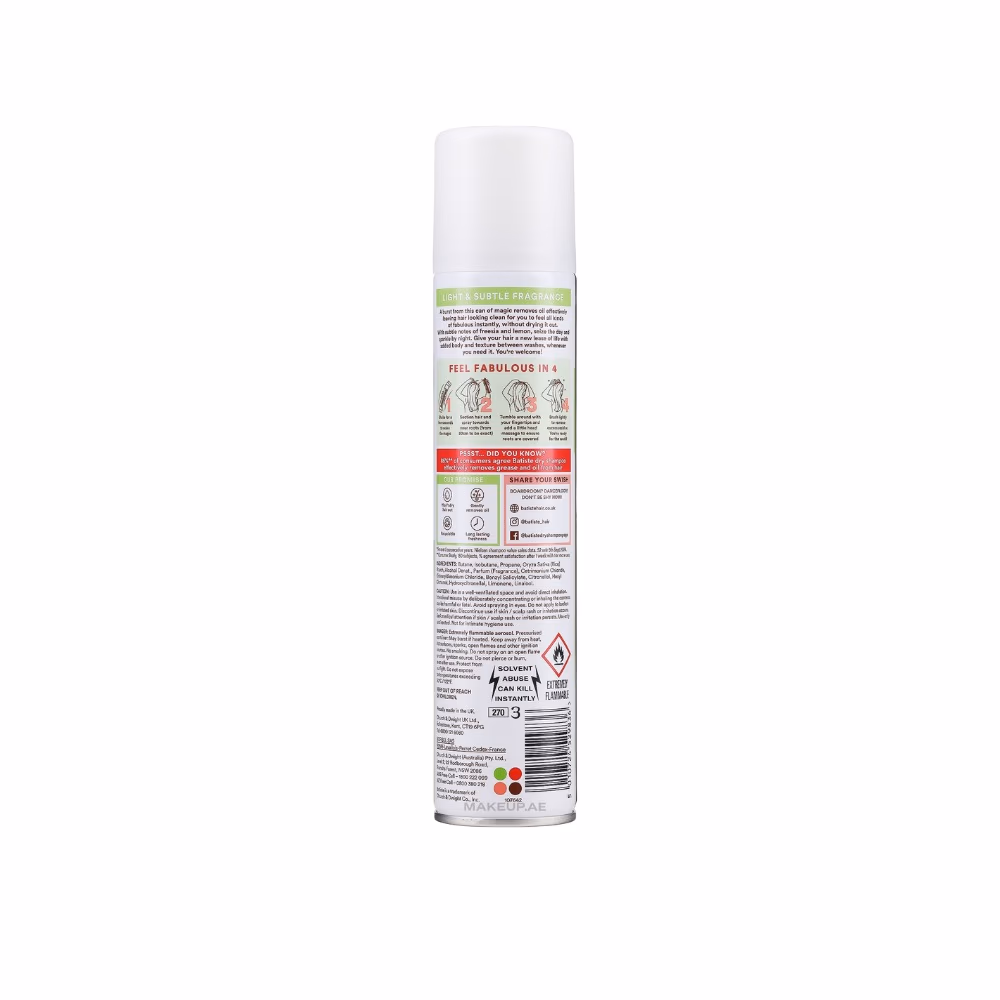 Batiste Dry Shampoo Clean & Light Bare 200ml 3