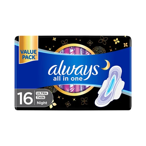 Always All In One - Ultra Thin Night Pads - 16 Pads 1