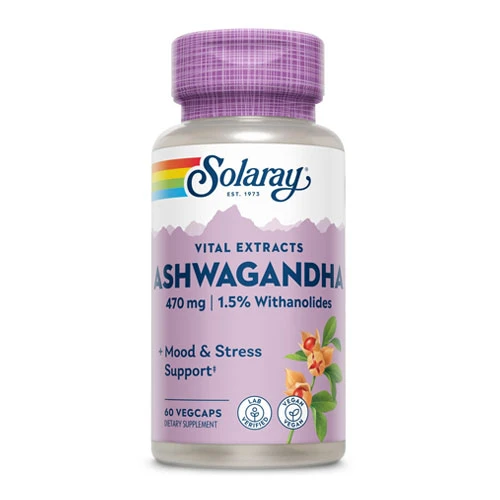 Solaray Ashwagandha 400mg-60 Capsules 1